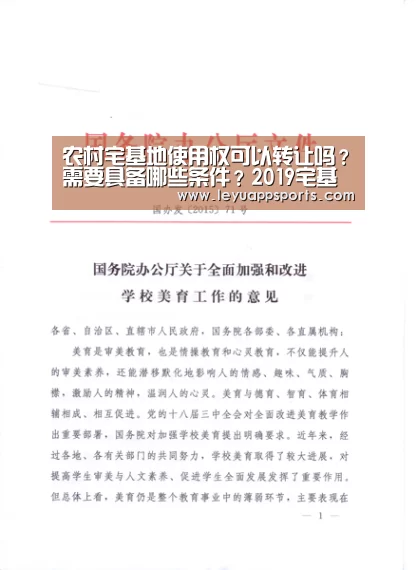 农村宅基地使用权可以转让吗?需要具备哪些条件?2019宅基地使用权转让新规|乐鱼体育app(图2) 乐鱼体育app
